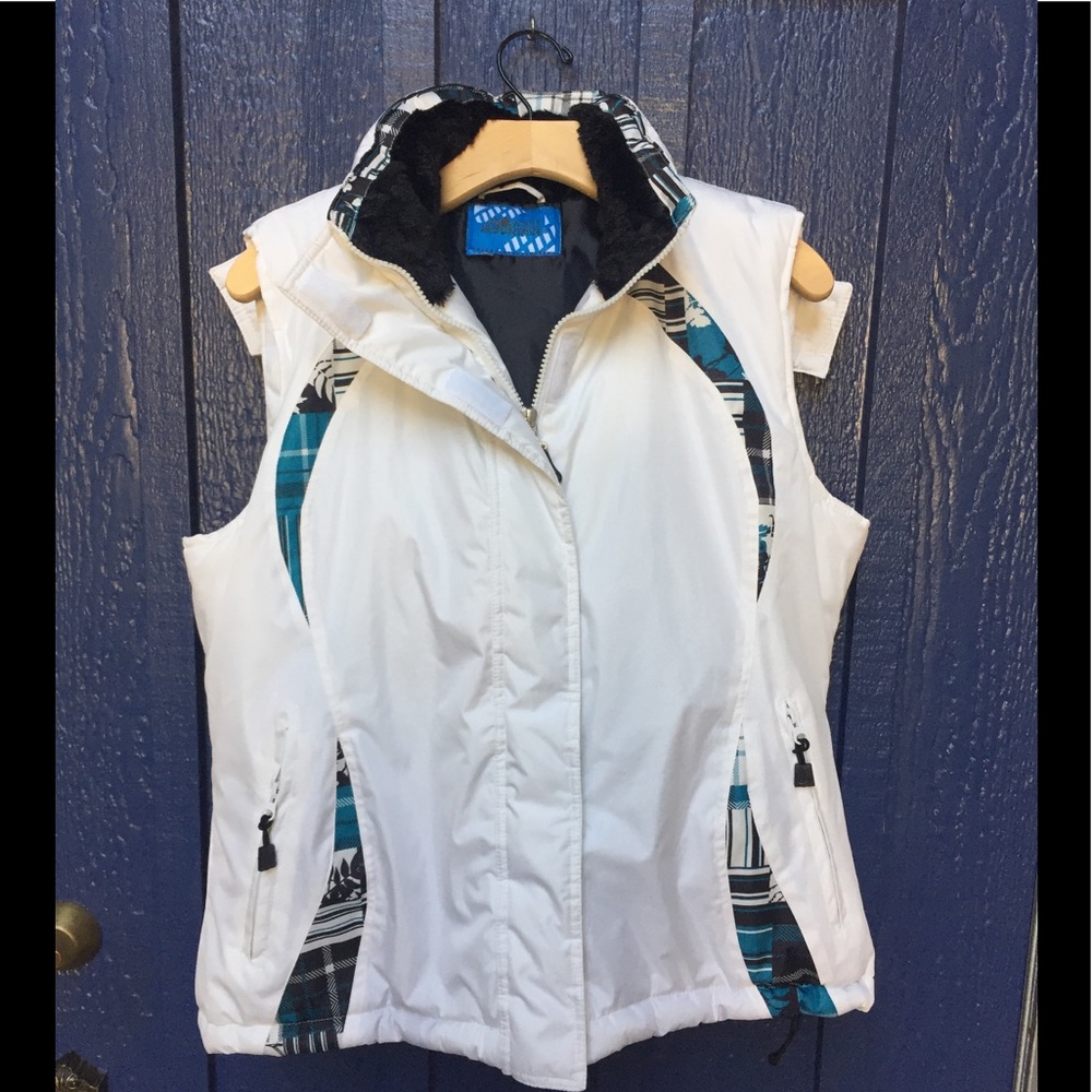 MAKEANOFFER Beautiful Snow White Mountain Winter Vest Hood ❄️ - Picture 1 of 14